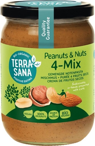 [2073173] CREMA 4-MIX (CACAHUETE, AVELLANA, ANACARDO, ALMENDRA) Terra Sana (250 g)