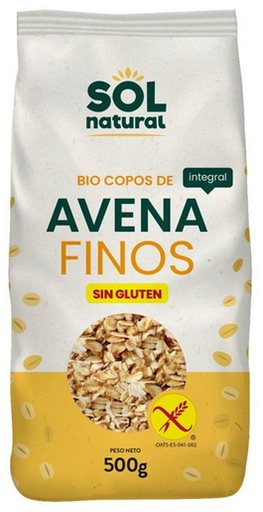 [2031052] COPOS DE AVENA INTEGRALES FINOS SIN GLUTEN Sol Natural (500 g)