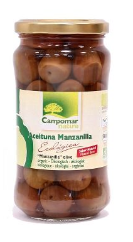 [20205051] ACEITUNA MANZANILLA SABOR NATURAL CON HUESO Campomar nature (350 g)